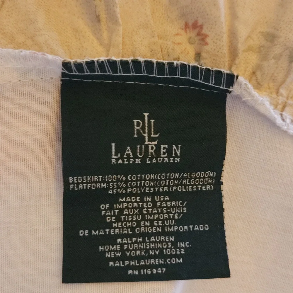 VTG Ralph Lauren Bedskirt Cal King 15